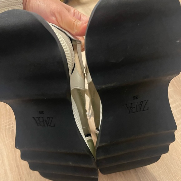 Zara Contrasting leather sneakers - Picture 9 of 10